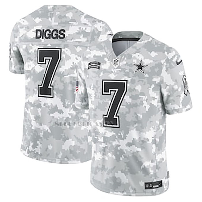 Camiseta NFL Limited Dallas Cowboys Trevon Diggs 2024 Salute To Service Gris